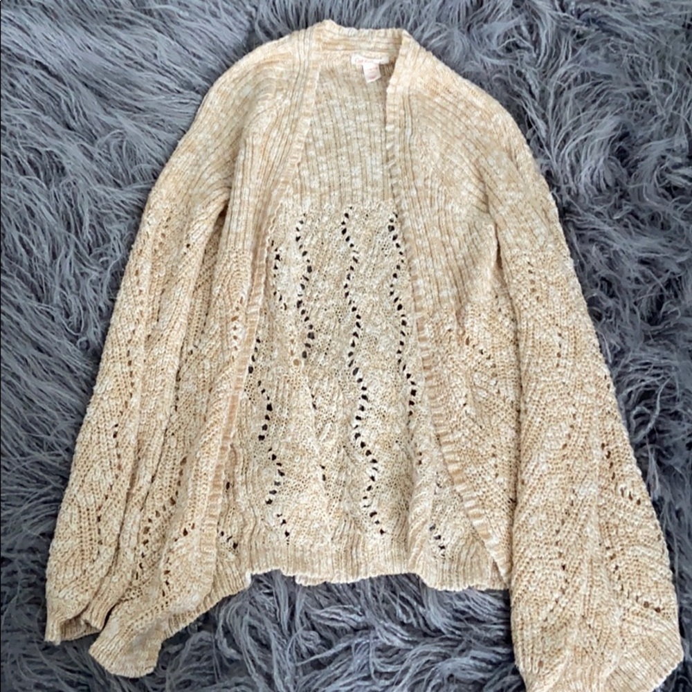 Girls Cream and White Sweater